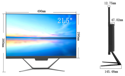 21.5 इंच इंडस्ट्रियल टच मॉनिटर 1920x1080 250cd/m2 4ms प्रतिक्रिया